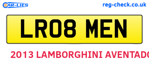 LR08MEN are the vehicle registration plates.