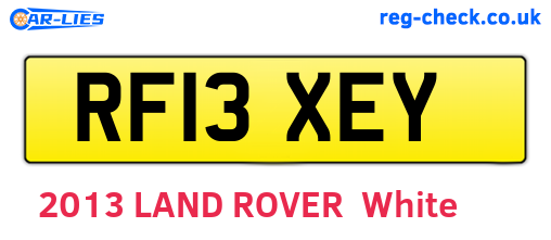 RF13XEY are the vehicle registration plates.