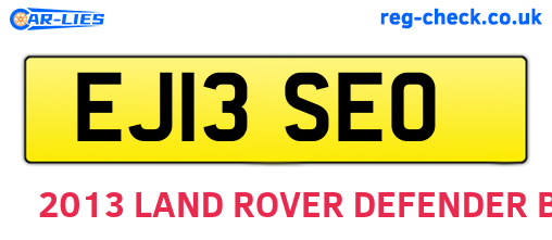 EJ13SEO are the vehicle registration plates.