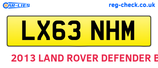 LX63NHM are the vehicle registration plates.