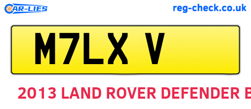M7LXV are the vehicle registration plates.