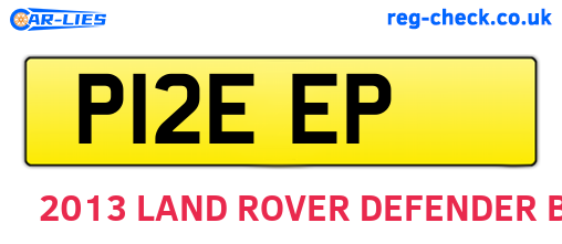 P12EEP are the vehicle registration plates.