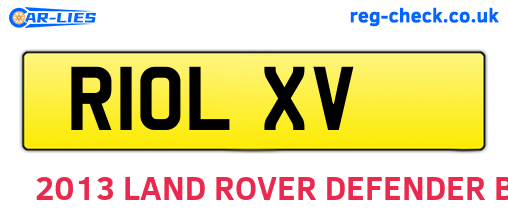R10LXV are the vehicle registration plates.