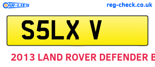 S5LXV are the vehicle registration plates.