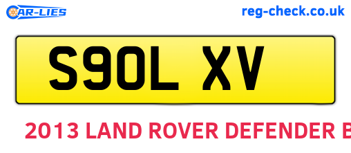 S90LXV are the vehicle registration plates.