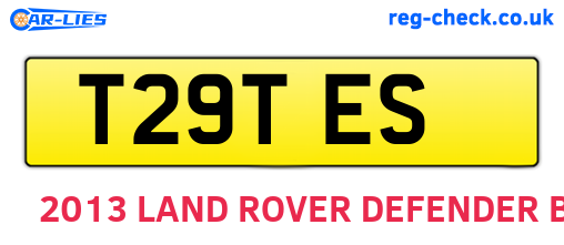 T29TES are the vehicle registration plates.