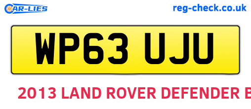 WP63UJU are the vehicle registration plates.