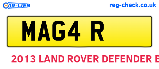 MAG4R are the vehicle registration plates.