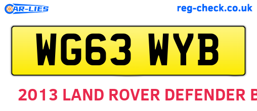 WG63WYB are the vehicle registration plates.