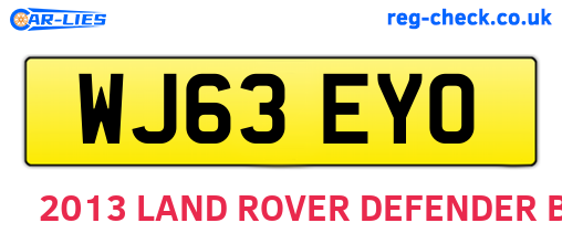 WJ63EYO are the vehicle registration plates.