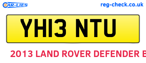 YH13NTU are the vehicle registration plates.