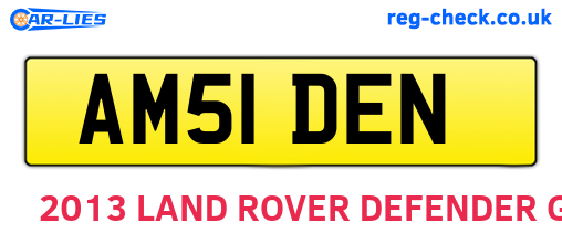 AM51DEN are the vehicle registration plates.