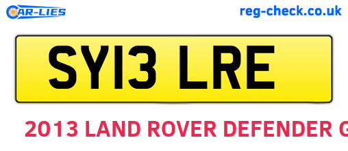 SY13LRE are the vehicle registration plates.