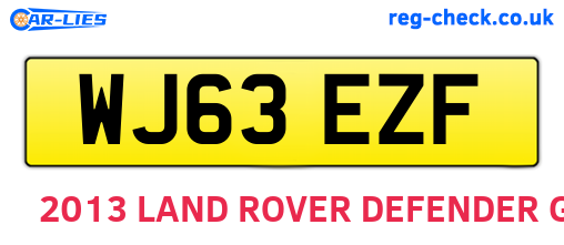 WJ63EZF are the vehicle registration plates.