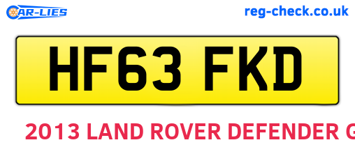 HF63FKD are the vehicle registration plates.