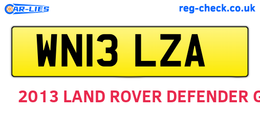 WN13LZA are the vehicle registration plates.