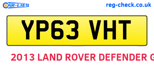 YP63VHT are the vehicle registration plates.