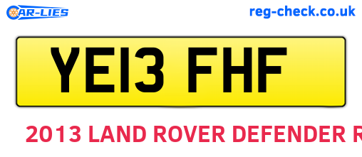 YE13FHF are the vehicle registration plates.