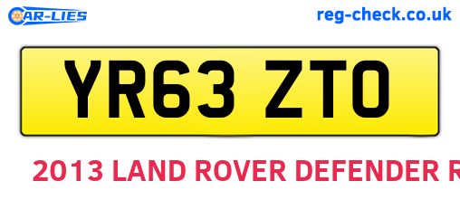 YR63ZTO are the vehicle registration plates.