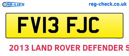 FV13FJC are the vehicle registration plates.