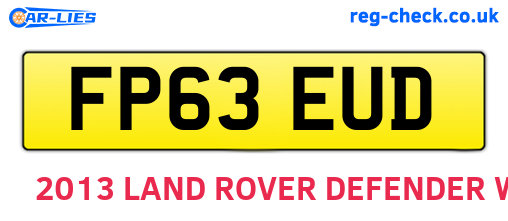 FP63EUD are the vehicle registration plates.