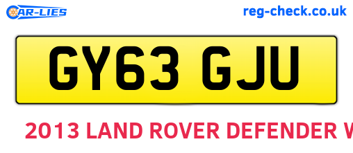 GY63GJU are the vehicle registration plates.