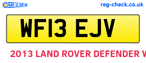 WF13EJV are the vehicle registration plates.
