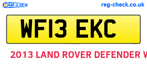 WF13EKC are the vehicle registration plates.