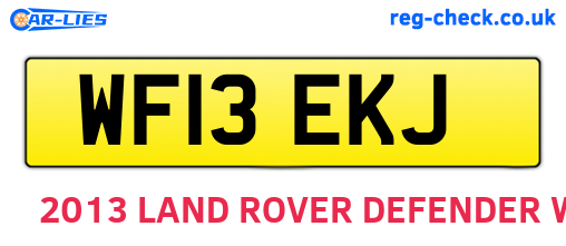 WF13EKJ are the vehicle registration plates.