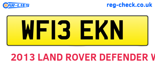 WF13EKN are the vehicle registration plates.