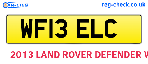 WF13ELC are the vehicle registration plates.