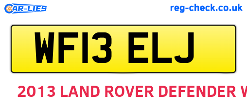 WF13ELJ are the vehicle registration plates.