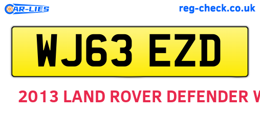 WJ63EZD are the vehicle registration plates.