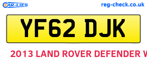 YF62DJK are the vehicle registration plates.