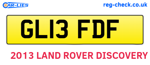 GL13FDF are the vehicle registration plates.