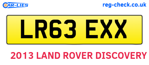 LR63EXX are the vehicle registration plates.