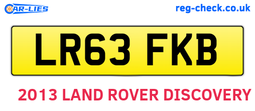 LR63FKB are the vehicle registration plates.