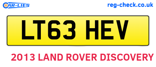 LT63HEV are the vehicle registration plates.