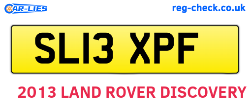 SL13XPF are the vehicle registration plates.