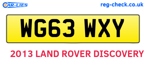 WG63WXY are the vehicle registration plates.
