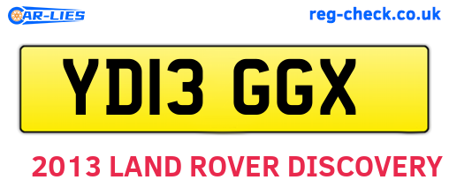 YD13GGX are the vehicle registration plates.