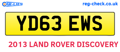 YD63EWS are the vehicle registration plates.