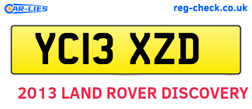 YC13XZD are the vehicle registration plates.