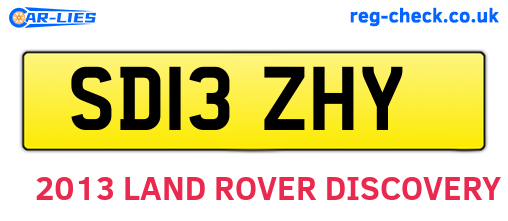 SD13ZHY are the vehicle registration plates.