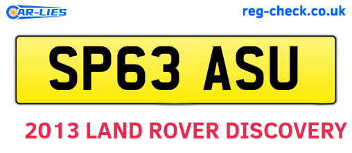 SP63ASU are the vehicle registration plates.