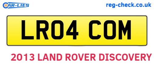 LR04COM are the vehicle registration plates.