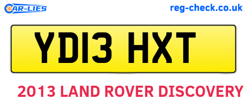 YD13HXT are the vehicle registration plates.