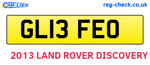 GL13FEO are the vehicle registration plates.