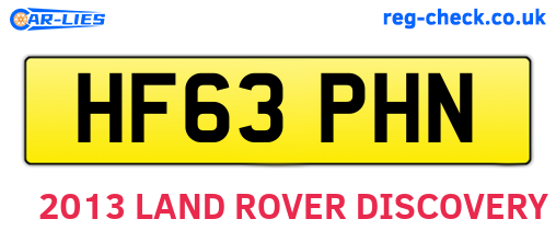 HF63PHN are the vehicle registration plates.