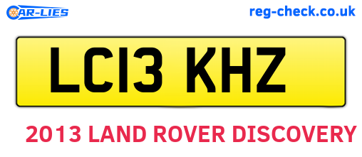 LC13KHZ are the vehicle registration plates.